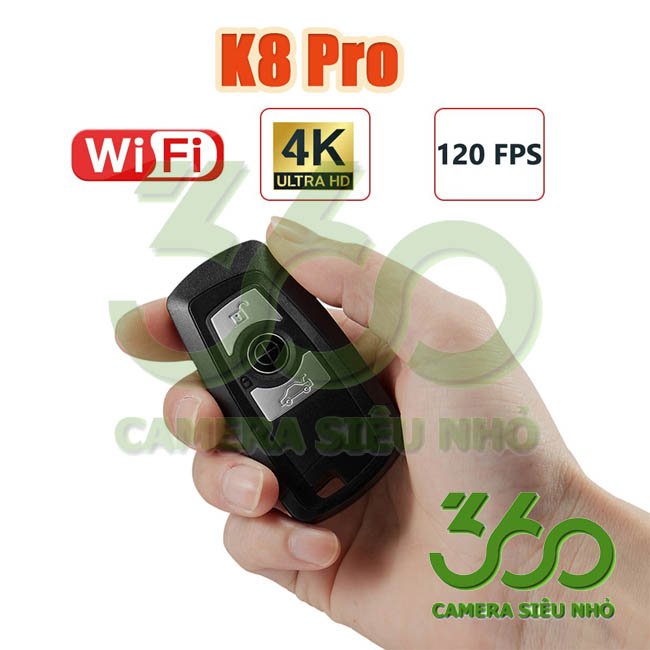 camera ngụy trang móc khóa ô tô wifi K8 Pro 4K mới nhất hiện nay