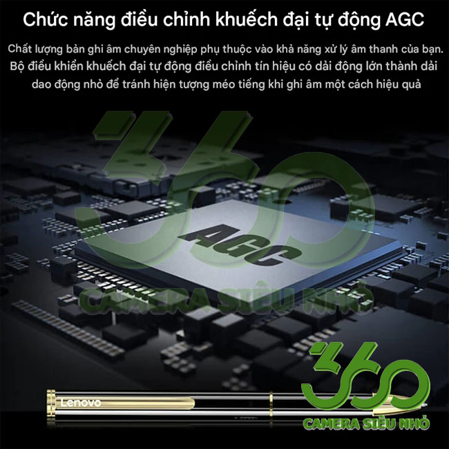 Bút ghi âm lenovo sử dụng bộ khuếch đại âm thanh AGC