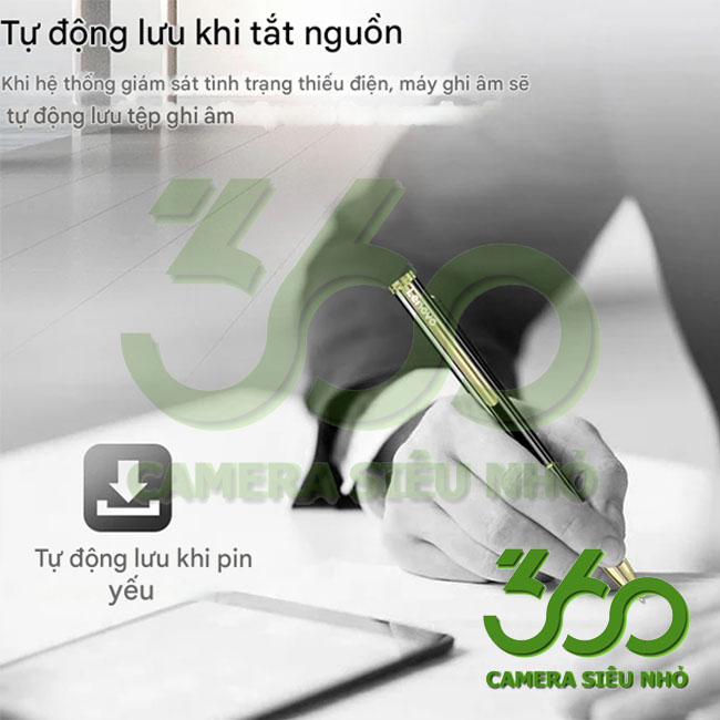 Bút ghi âm lenovo tự động lưu file ghi âm khi thiết bị hết pin